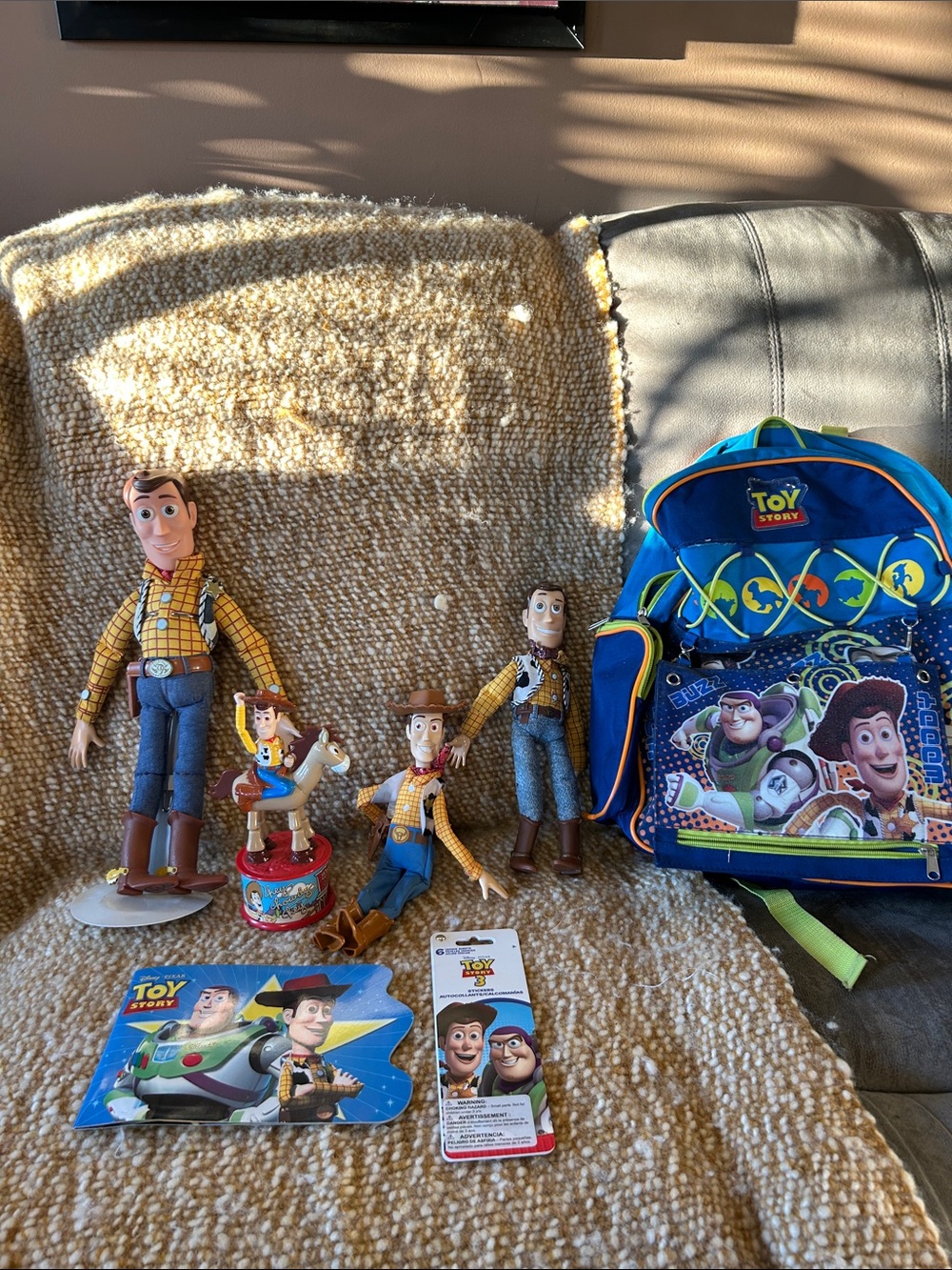Disney Toy Story Woody Plush & Blue Character Backpack Set